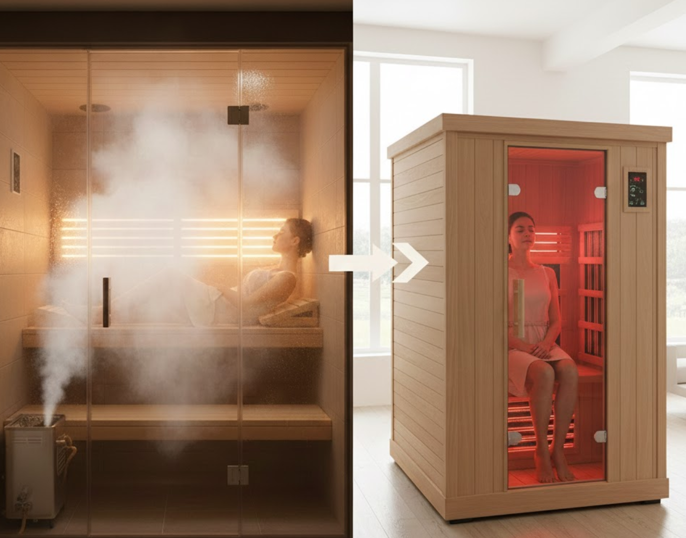 Dampfsauna vs. Ferninfrarotsauna: Was ist besser für Ihre Gesundheit und Ihr Zuhause? Dampfsauna vs. Ferninfrarotsauna: Was ist besser für Ihre Gesundheit und Ihr Zuhause?