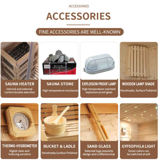 Außendampfbad mit Glastür im Freien