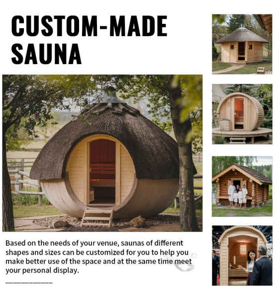 Außendampfbad mit Glastür im Freien