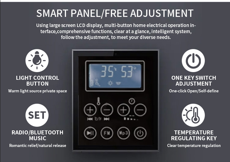 Außendampfbad mit Glastür im Freien